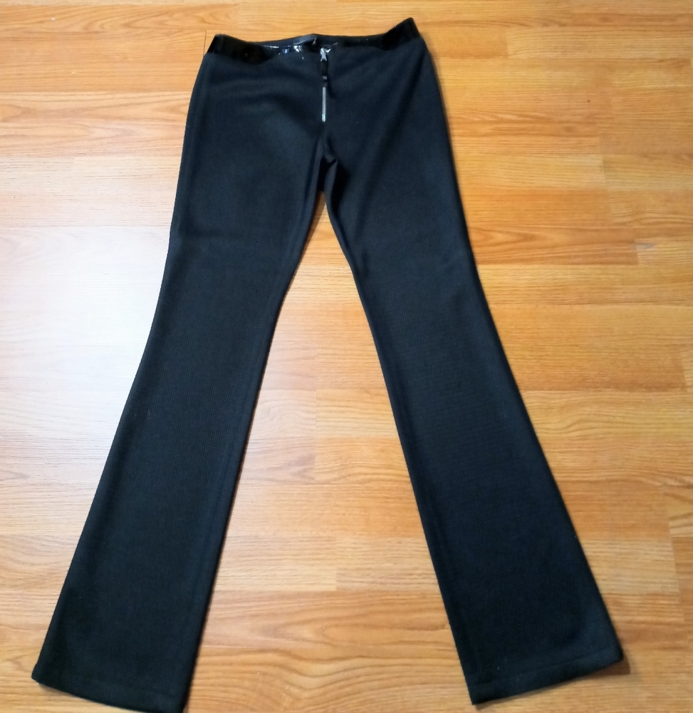 Gorgeous RARE sexy Vintage PRADA black mesh and patent leather pants
